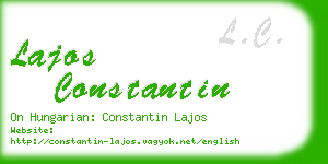 lajos constantin business card